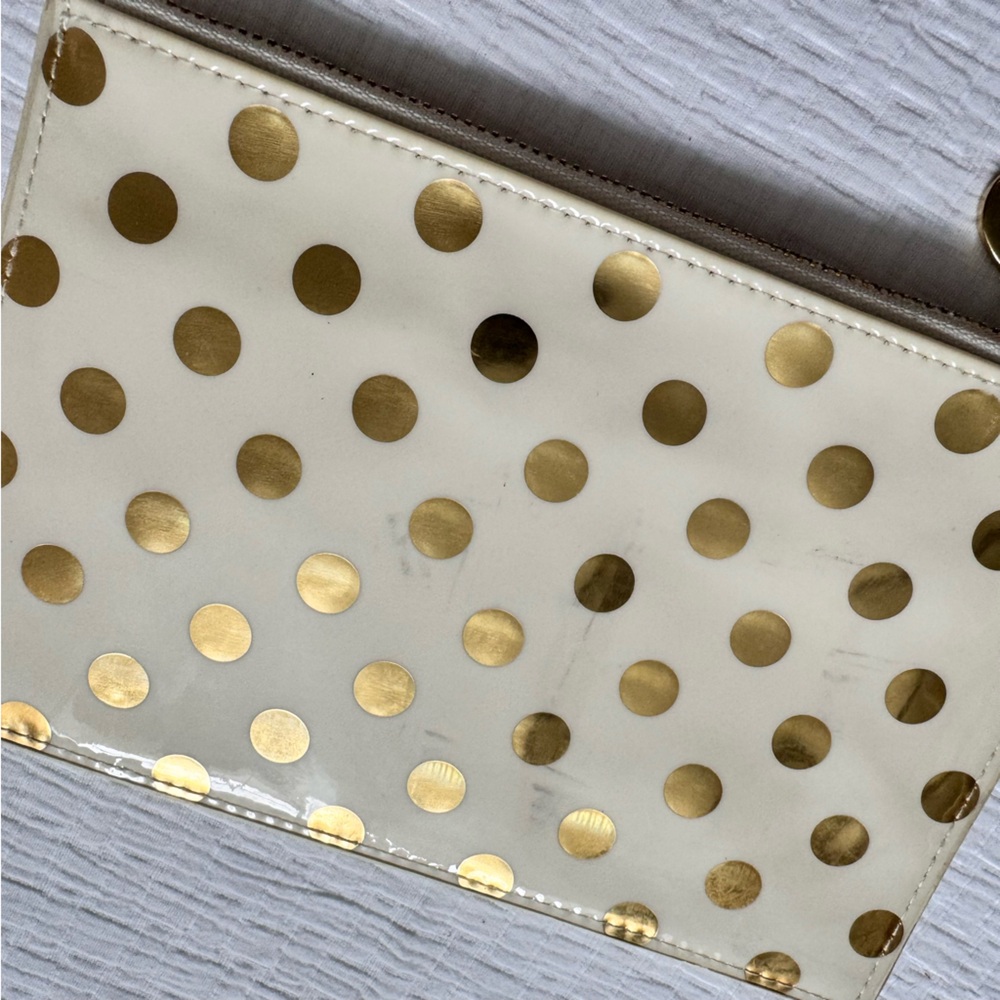 Kate Spade pencil case gold polka dot - Picture 5 of 9